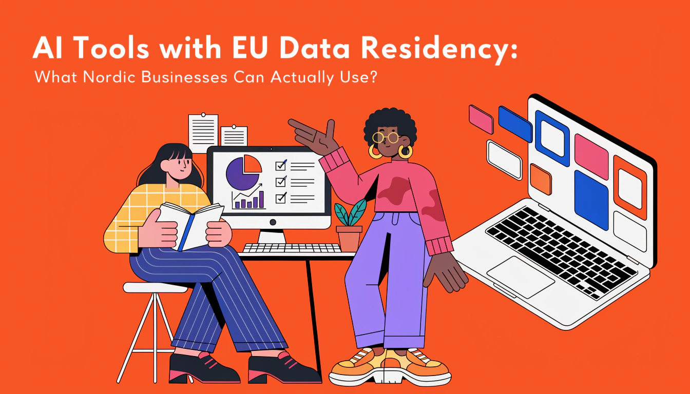 AI tools with EU data residency for Nordic businesses - illustration showing secure European data compliance
